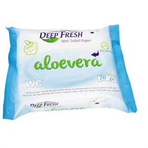 Тоалетни мокри кърпи с Алое вера 70 бр. - Deep Fresh